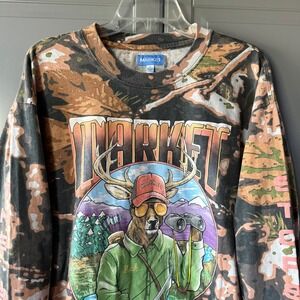 MARKET Big Buck Hunter‎ Camouflage Graphic Long Sleeve T-Shirt, L